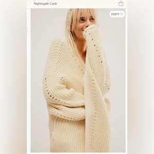 Free People Nightingale Cardi - Cream